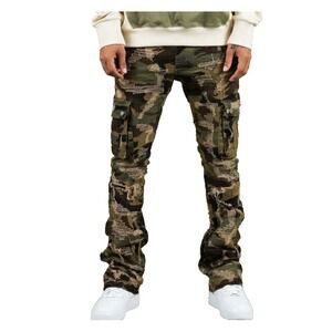 Limited‎ THRT Rick Ross Cargo Flare Jeans Camouflage Distressed Broxton Sz 30x33